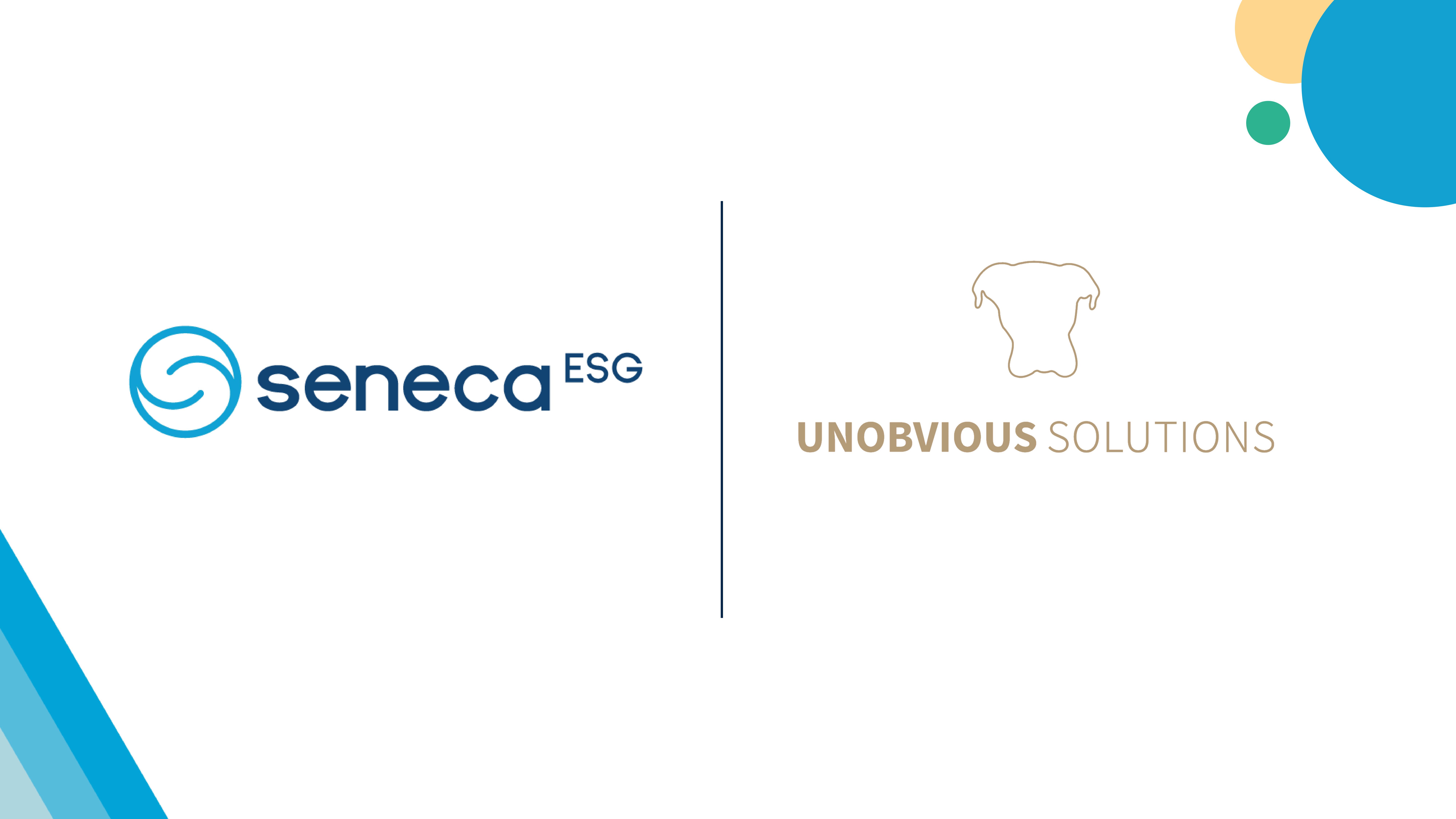 Seneca ESG and UNOBVIOUS Solutions Partnership Announcement